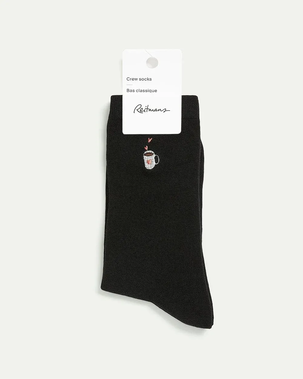 Cotton Crew Socks with Cup of Coffee sold by Reitmans product image thumbnail 5
