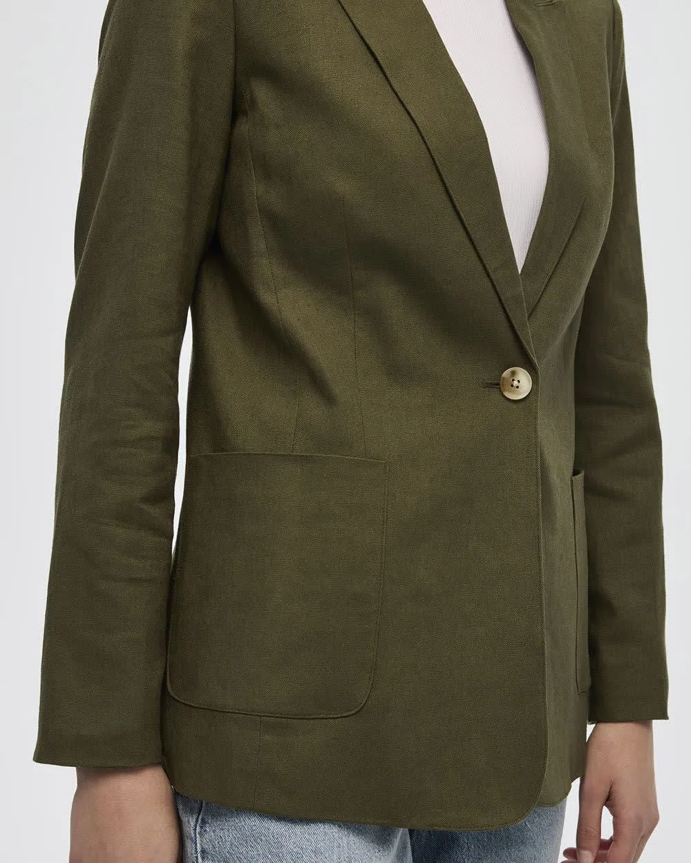 Linen Blend Blazer sold by Reitmans product image thumbnail 5