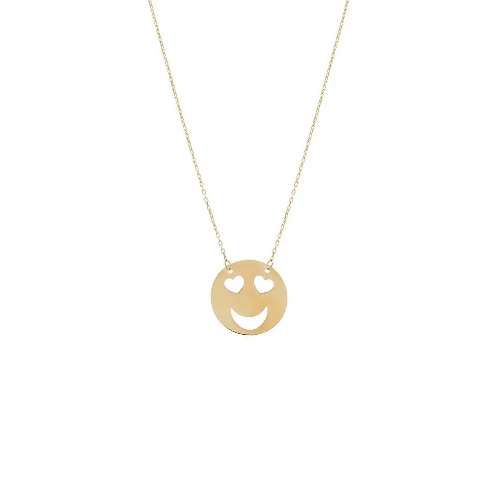 Heart Eye Smiley Cutout Necklace 14K sold by Reitmans product image thumbnail 2