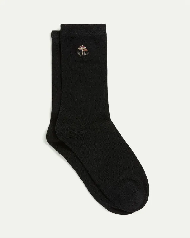 Cotton Crew Socks with Mushrooms sold by Reitmans
