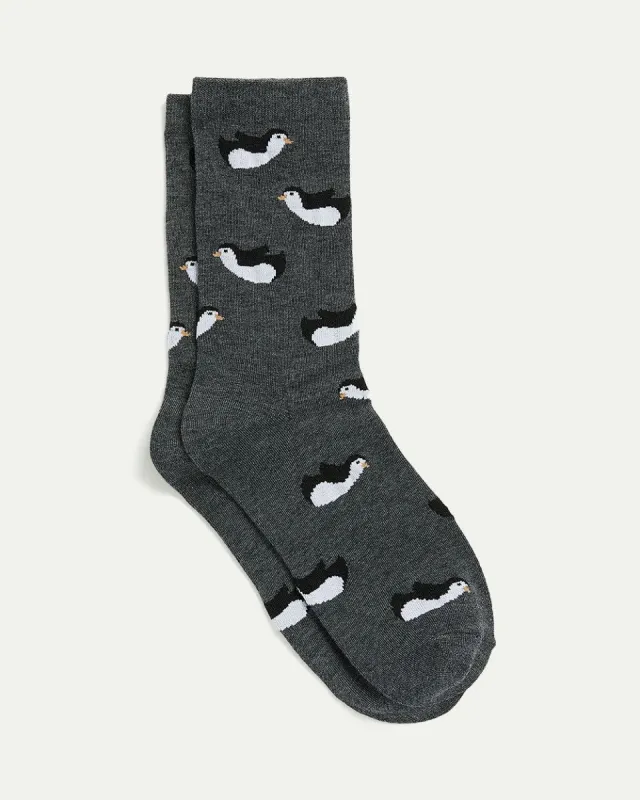 Cotton Crew Socks with Penguins sold by Reitmans