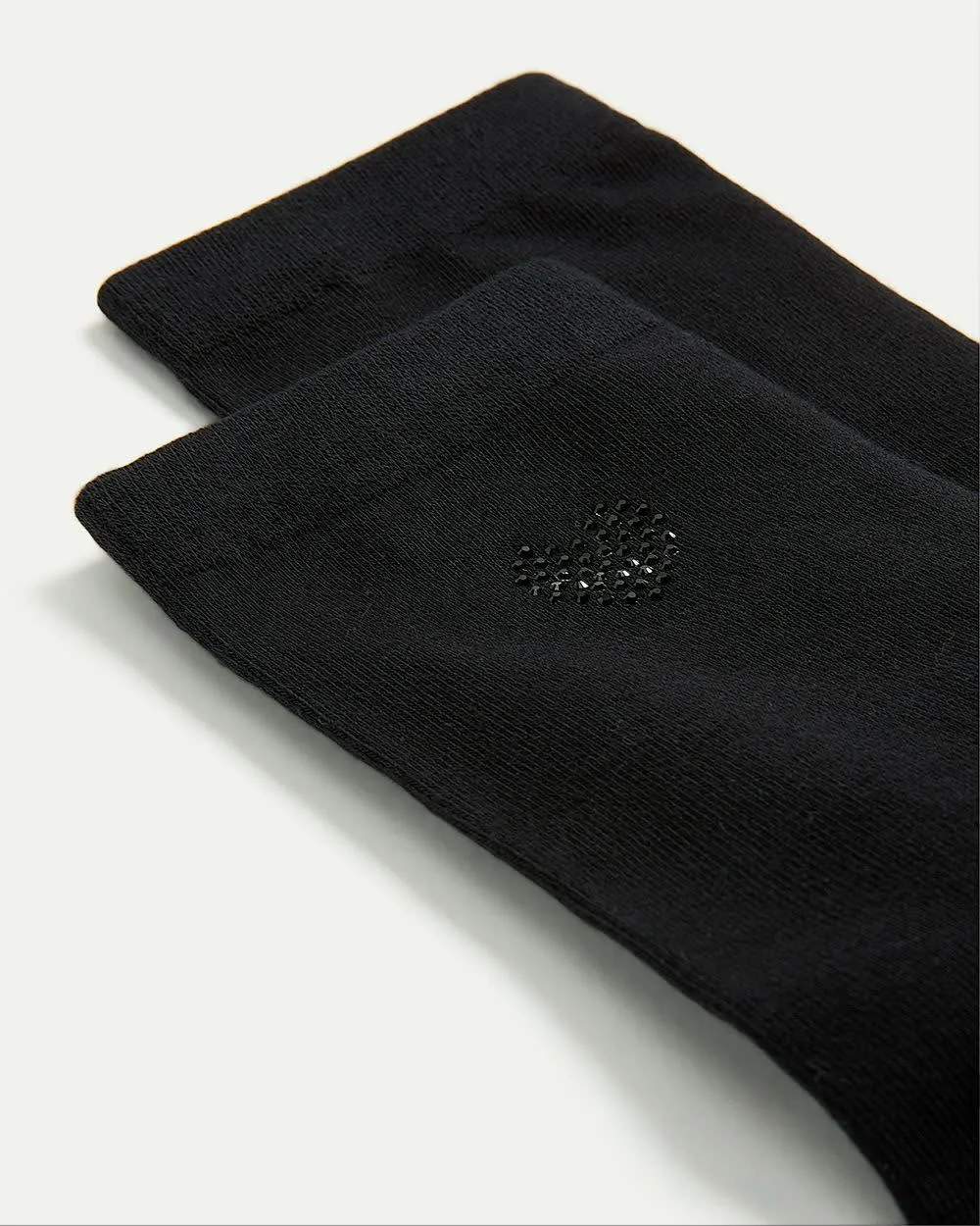 Cotton Crew Socks with Rhinestone Heart sold by Reitmans product image thumbnail 3