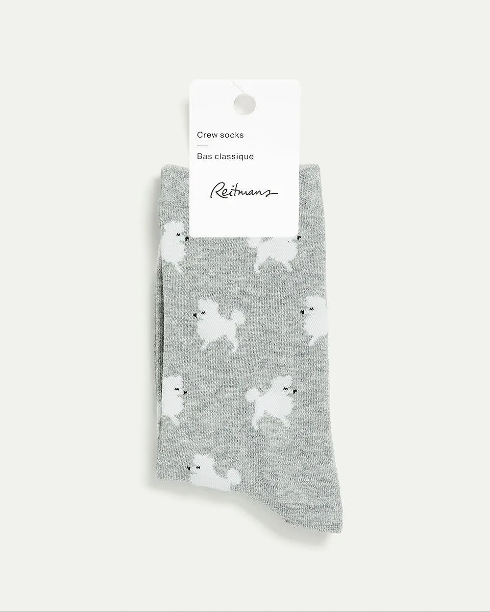Cotton Crew Socks with Poodles sold by Reitmans product image thumbnail 2
