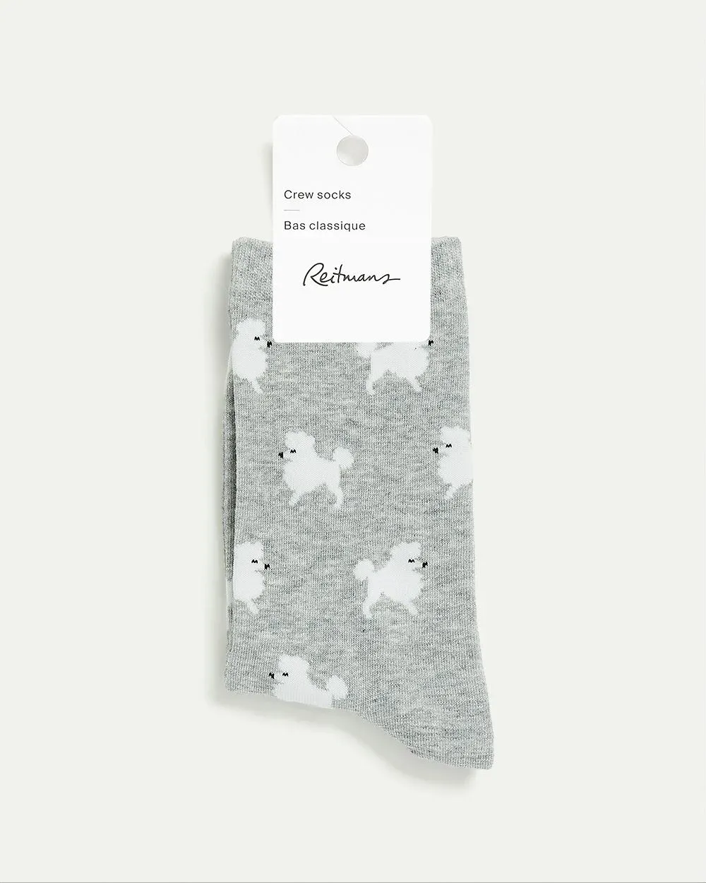 Cotton Crew Socks with Poodles sold by Reitmans product image thumbnail 5