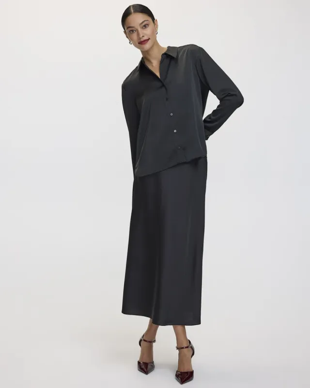 Satin Midi Skirt sold by Reitmans
