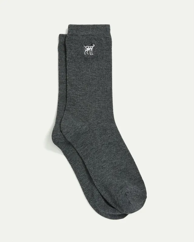 Cotton Anklet Socks with Dalmatian at Hem made by Reitmans