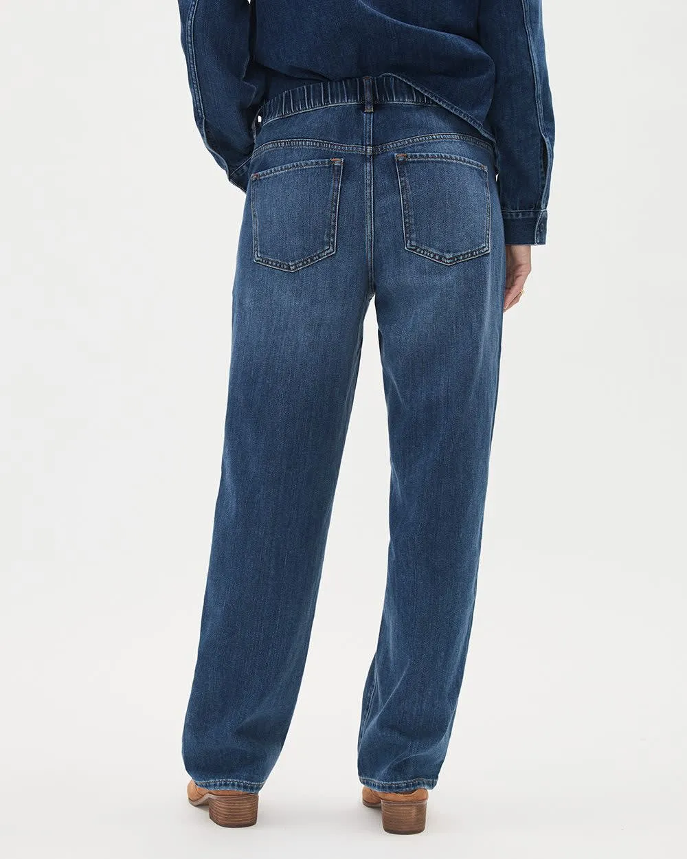 Medium-Wash Tapered-Leg Jeans - Thyme Maternity sold by Reitmans product image thumbnail 3