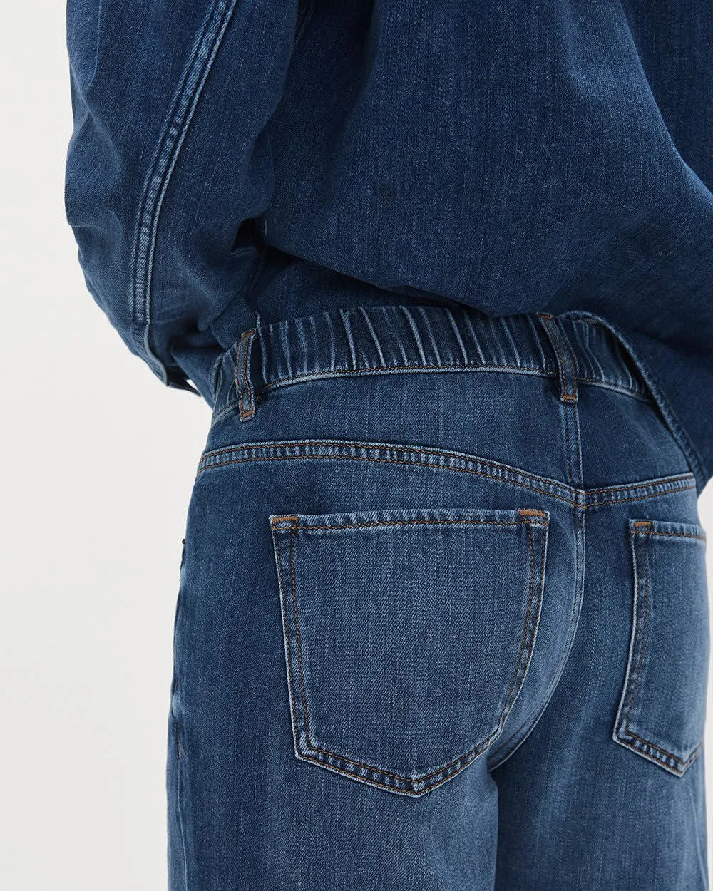 Medium-Wash Tapered-Leg Jeans - Thyme Maternity sold by Reitmans product image thumbnail 5