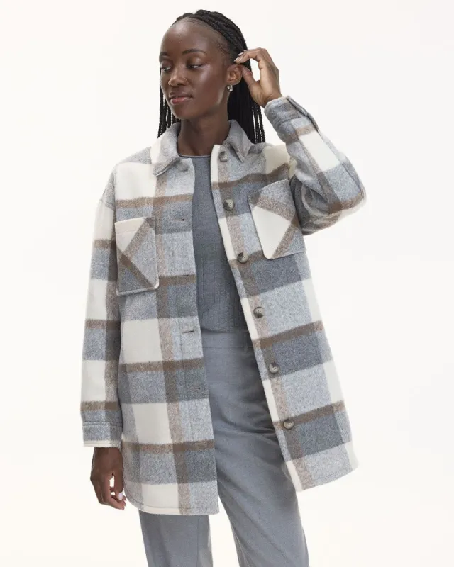 Plaid Shacket with Pockets sold by Reitmans