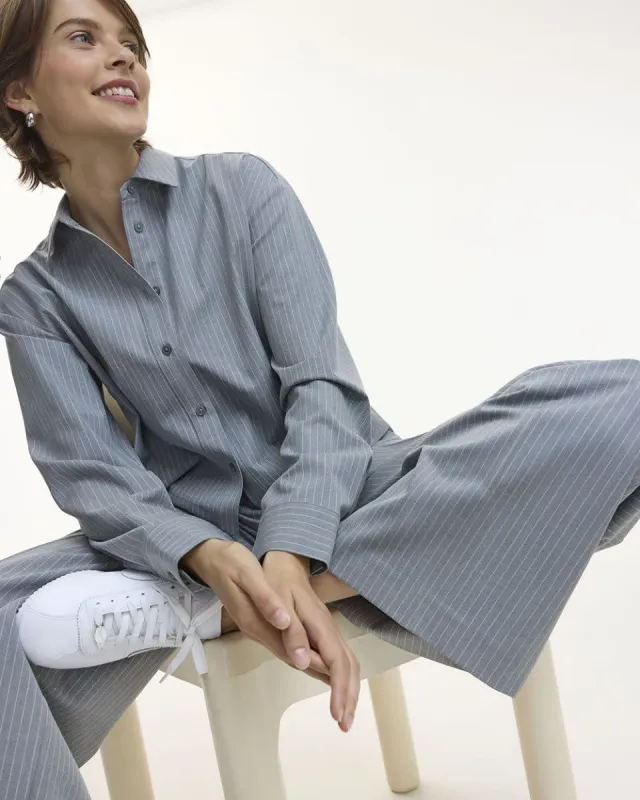 Long-Sleeve Buttoned-Down Blouse with Shirt Collar sold by Reitmans
