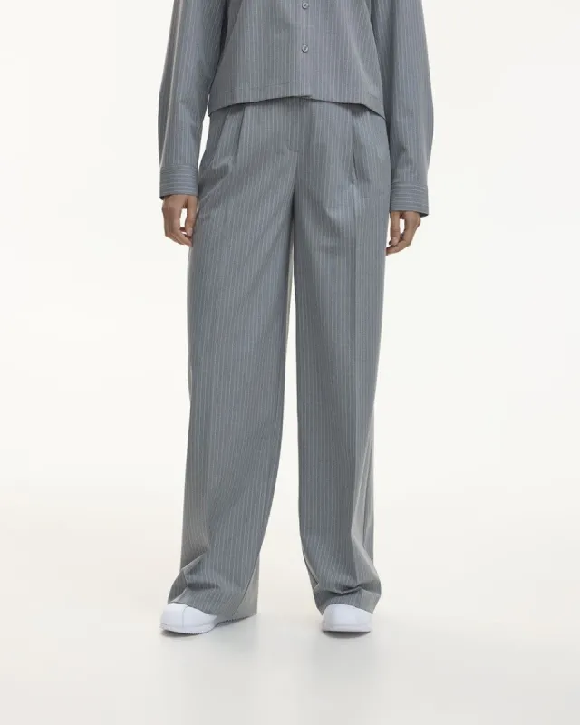 Wide-Leg High-Rise Pinstripe Pant - Tall sold by Reitmans