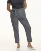 Tapered-Leg High-Rise Pant with Sash - Petite sold by Reitmans