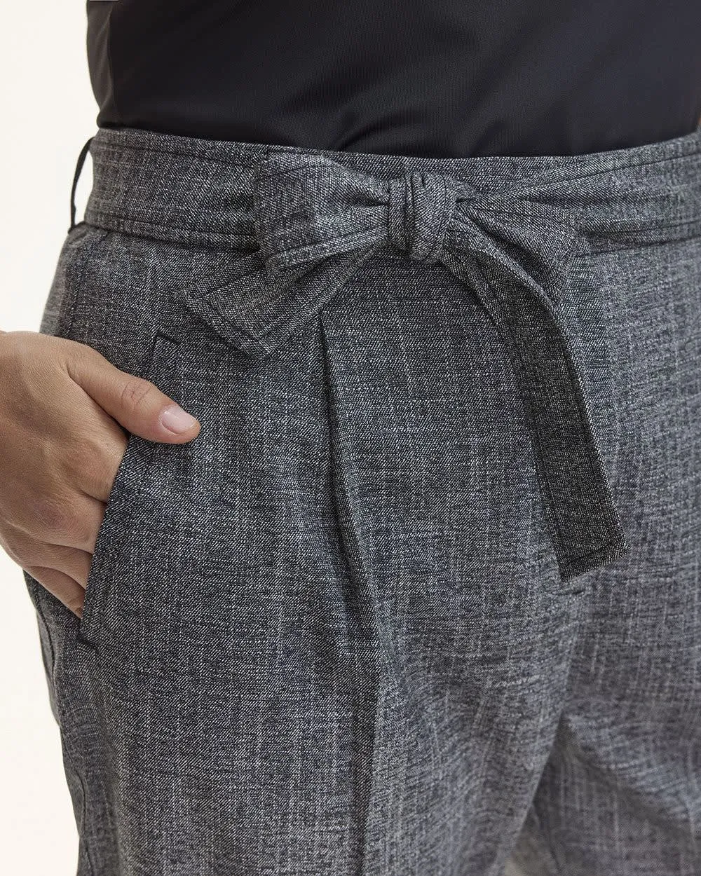 Tapered-Leg High-Rise Pant with Sash - Tall sold by Reitmans product image thumbnail 5