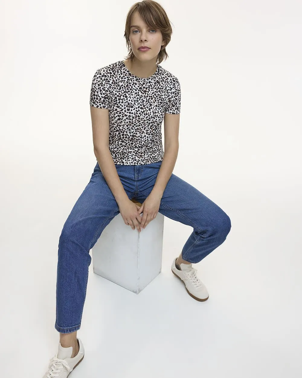 Short-Sleeve Crew-Neck Tee sold by Reitmans