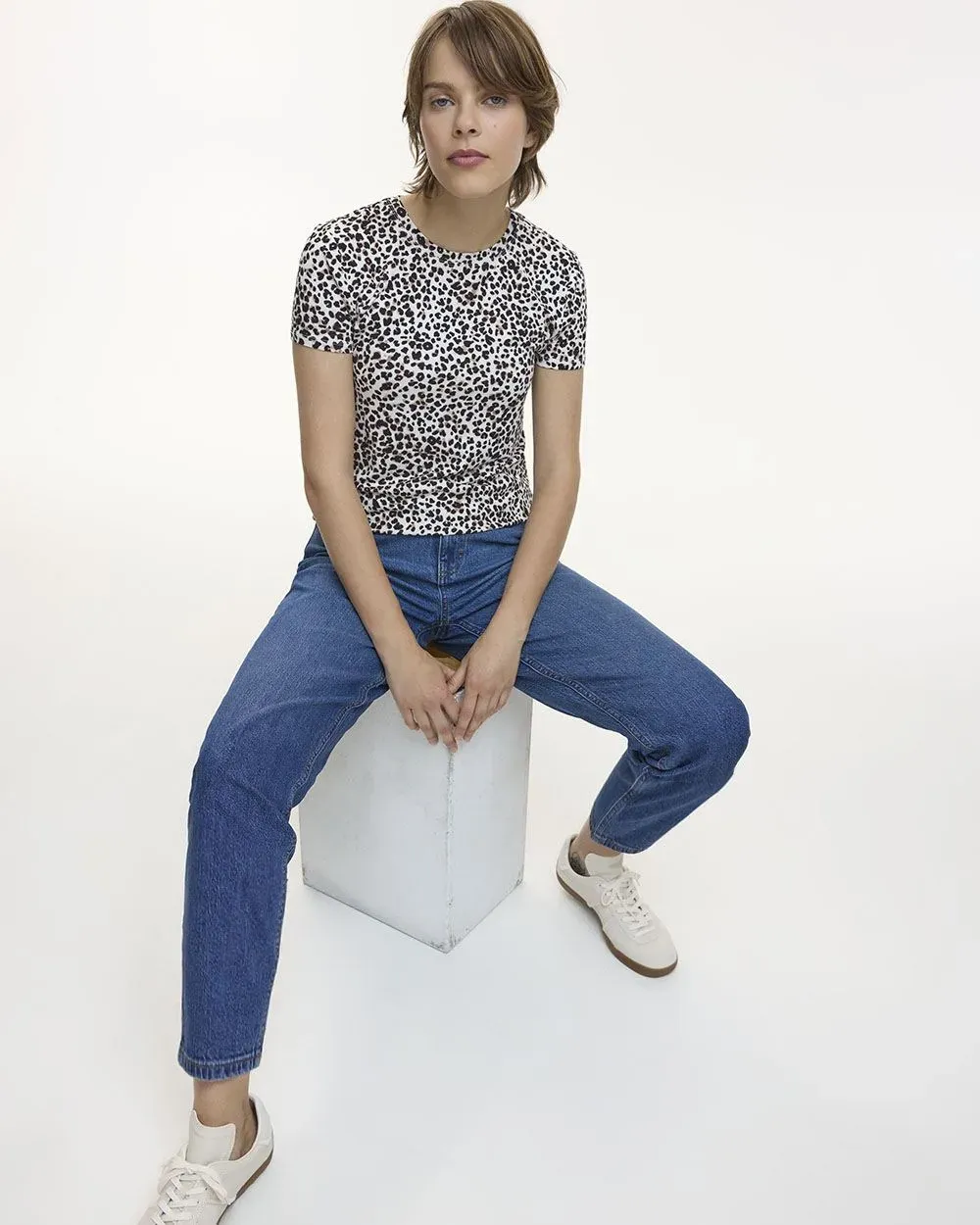 Short-Sleeve Crew-Neck Tee sold by Reitmans product image thumbnail 5