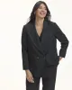 Double-Breasted Pinstripe Blazer sold by Reitmans