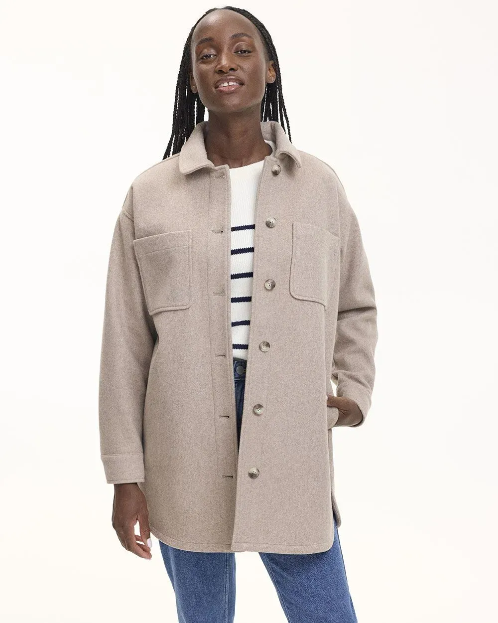 Long Shacket with Pockets sold by Reitmans product image thumbnail 5