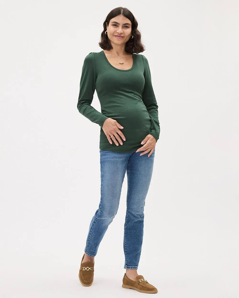 Long-Sleeve Scoop-Neck Top - Thyme Maternity sold by Reitmans product image thumbnail 3