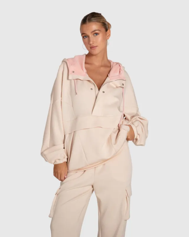 Best Of Me Panelled Hoodie - Blush sold by Reitmans