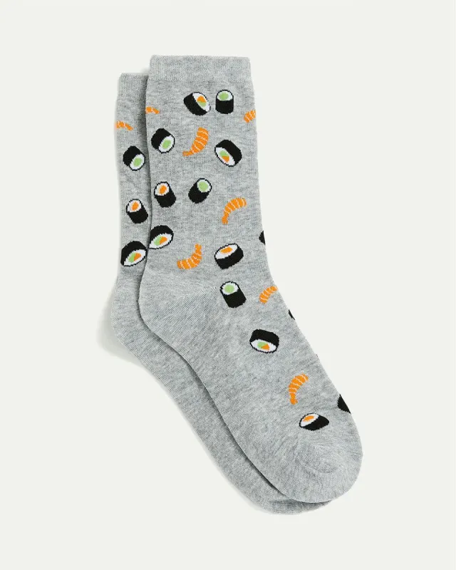 Cotton Crew Socks with Sushis sold by Reitmans