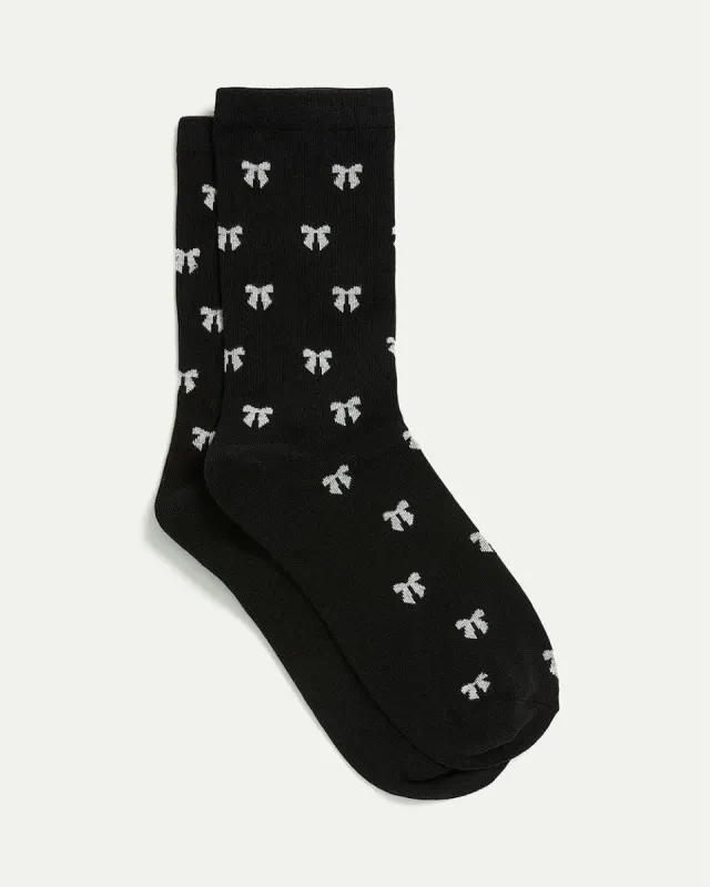 Cotton Crew Socks with Bows sold by Reitmans
