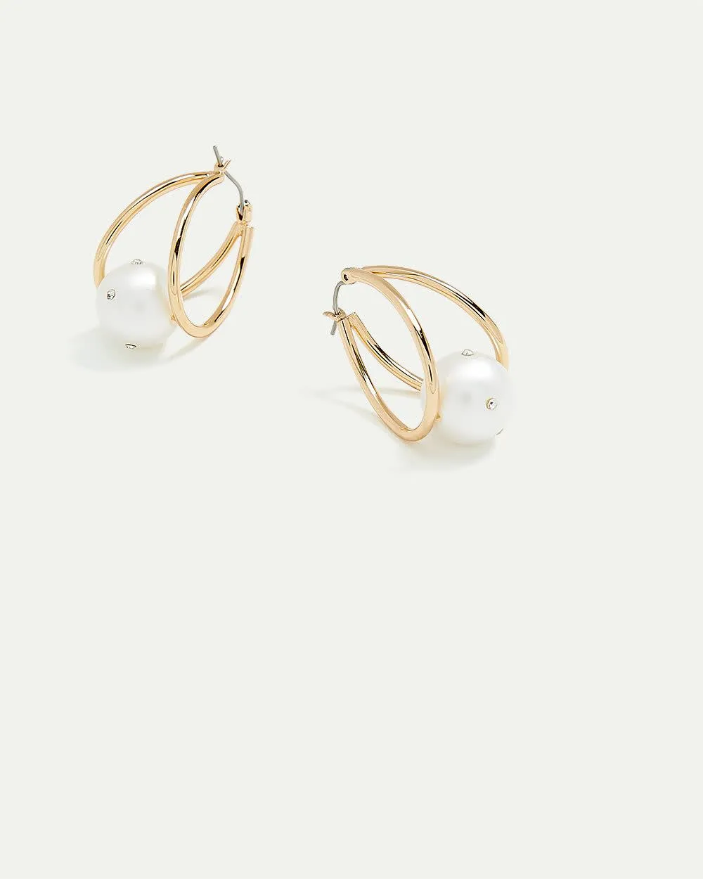 Double Hoops with Pearl sold by Reitmans