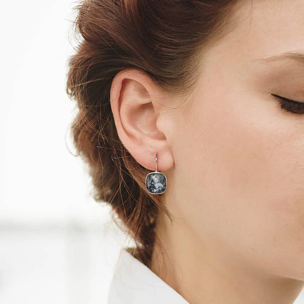 Silvernight Cushion Cut Leverback Earrings made with Quality Austrian Crystals - MICALLA sold by Reitmans product image thumbnail 2