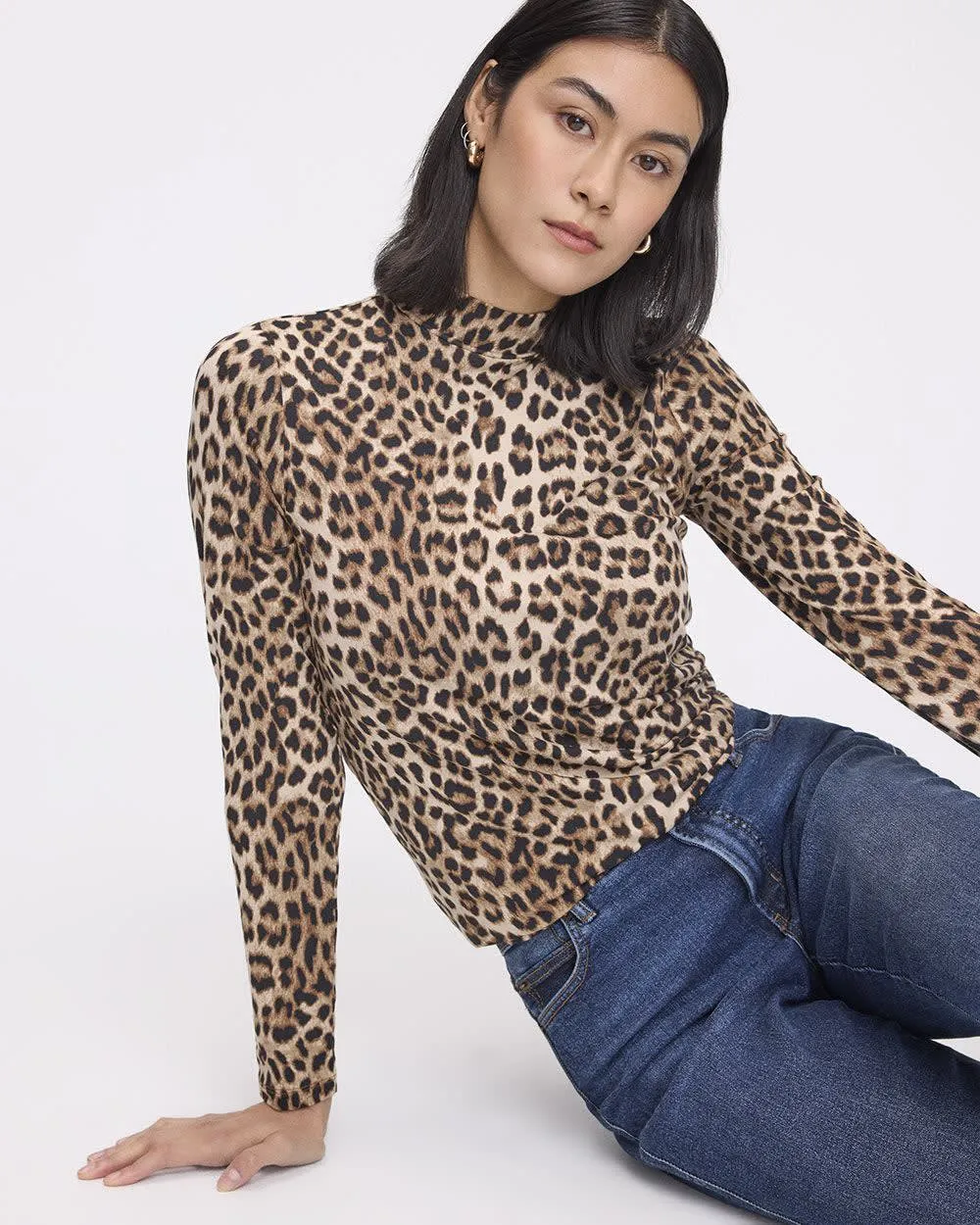 Long-Sleeve Mock-Neck Top sold by Reitmans