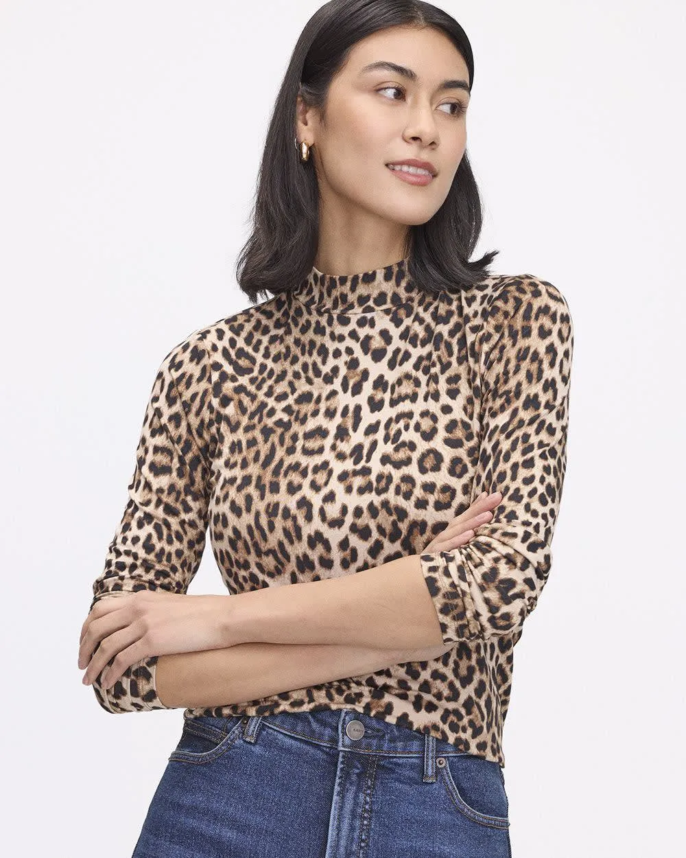 Long-Sleeve Mock-Neck Top sold by Reitmans product image thumbnail 3