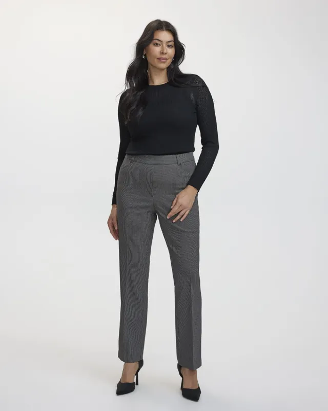 Straight-Leg High-Rise Pants - The Iconic (R) - Petite sold by Reitmans