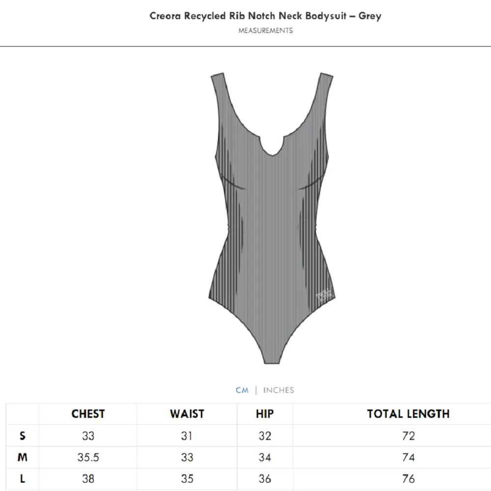 Twill Active - Creora Recycled Rib Notch Neck Bodysuit - Grey sold by Reitmans product image thumbnail 5