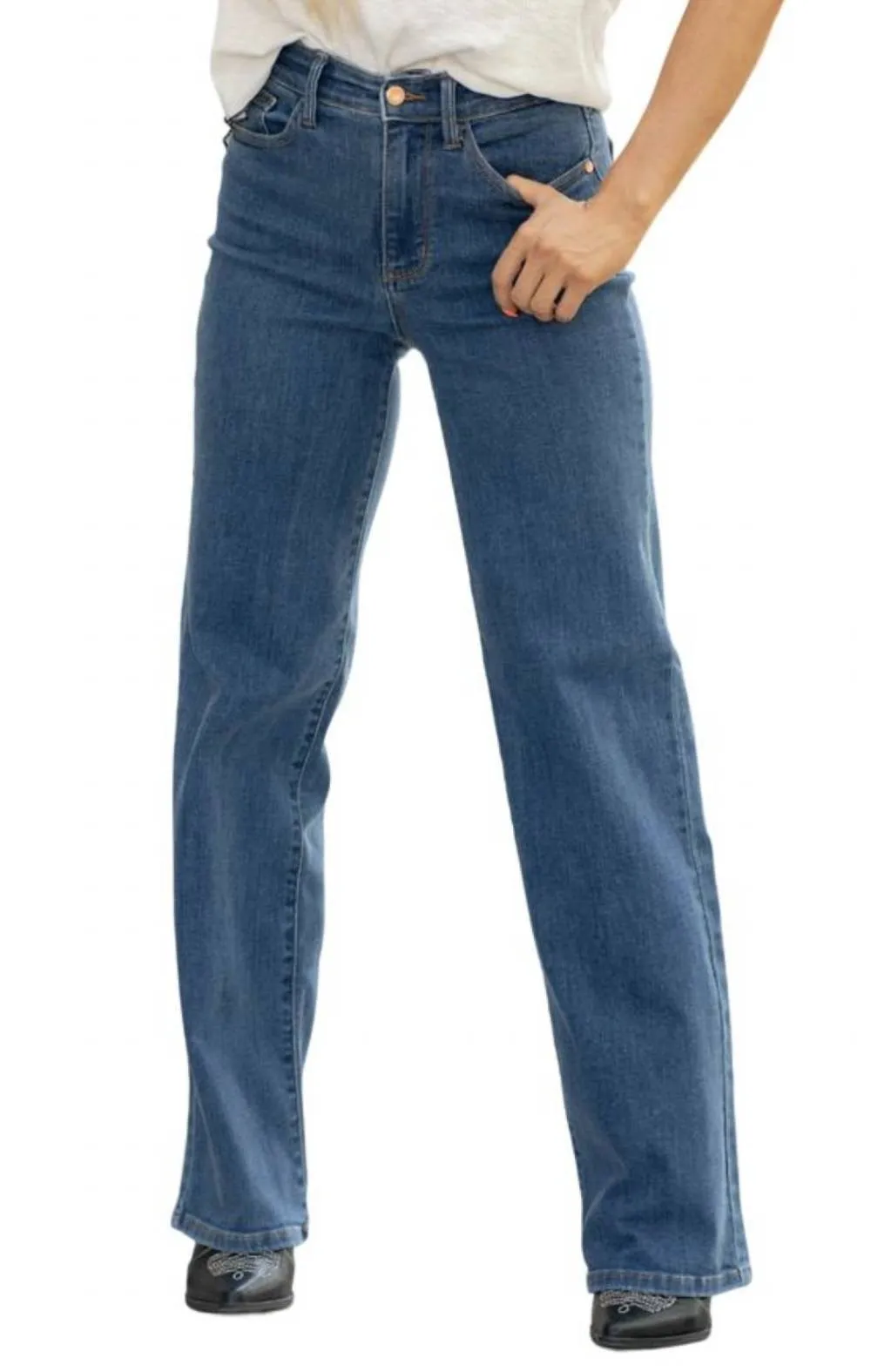 Judy Blue - Classic Wide Leg Bootcut Jeans sold by Reitmans