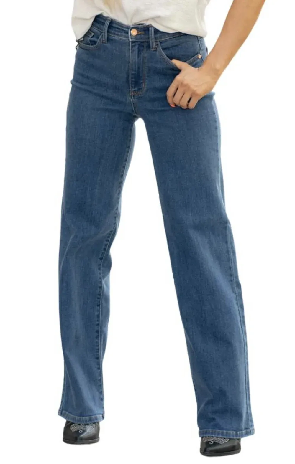 Judy Blue - Classic Wide Leg Bootcut Jeans sold by Reitmans product image thumbnail 5