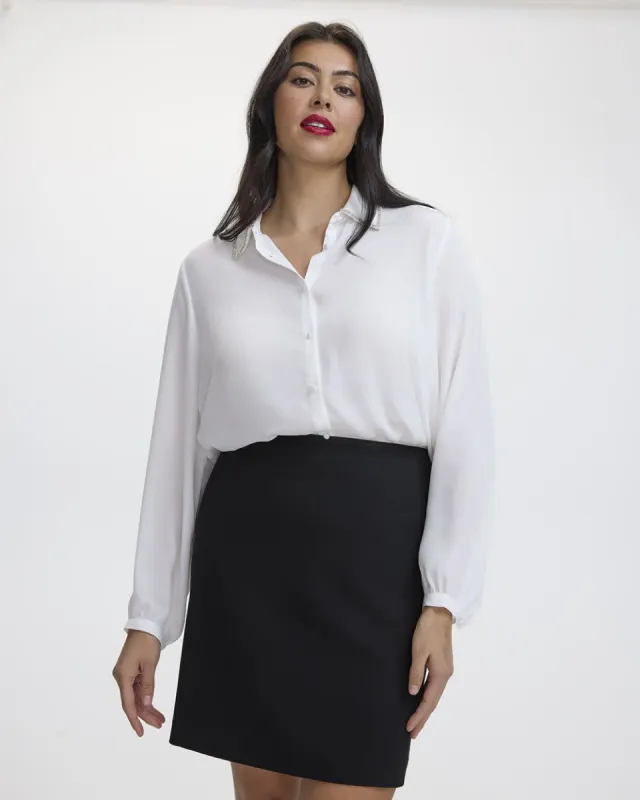 Tuxedo Mini Skirt sold by Reitmans