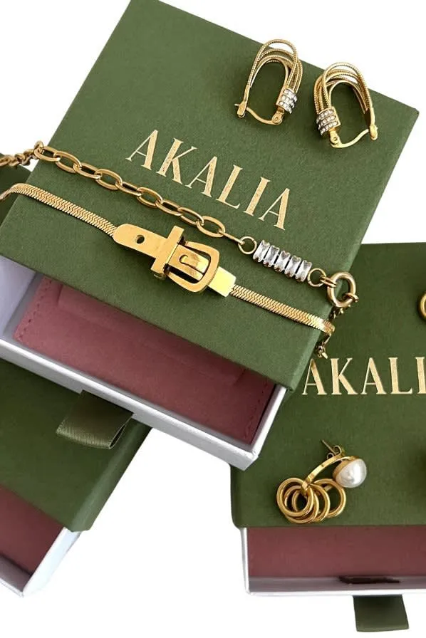 Akalia Waterproof Rose Gold Plated Irregular Hoop Earrings sold by Reitmans product image thumbnail 4