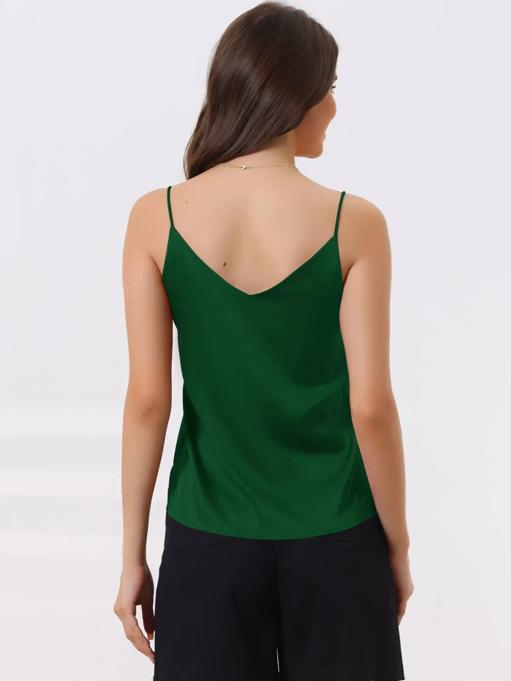 cheibear - Satin Camisole V Neck Sleep Top sold by Reitmans product image thumbnail 3