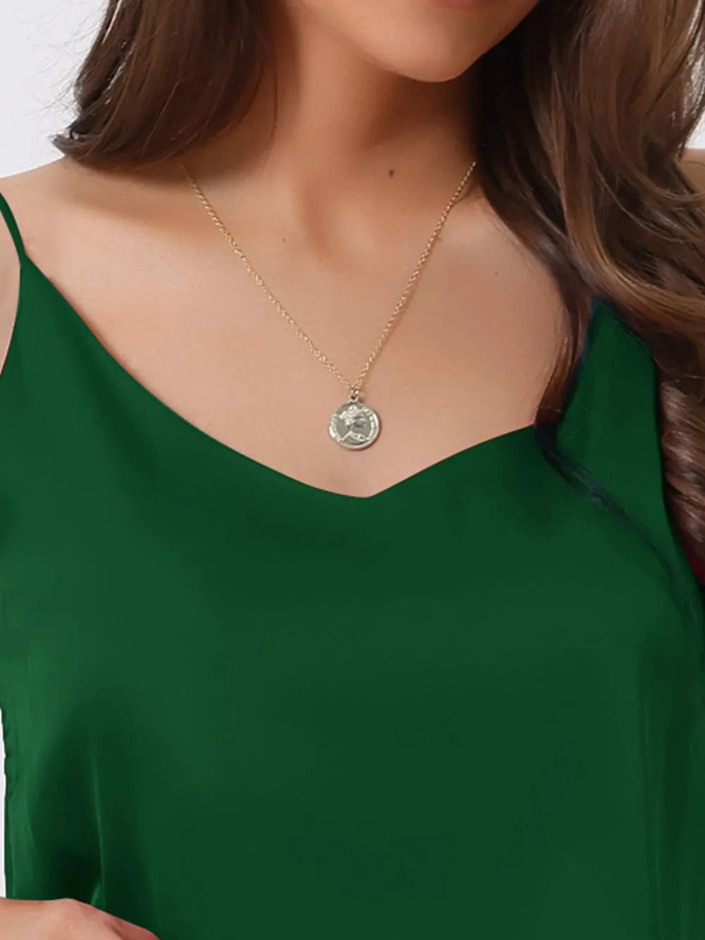 cheibear - Satin Camisole V Neck Sleep Top sold by Reitmans product image thumbnail 4