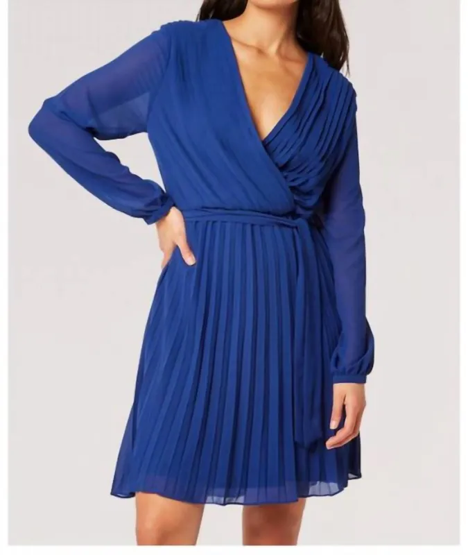 APRICOT - Blue Chiffon Wrap Dress sold by Reitmans