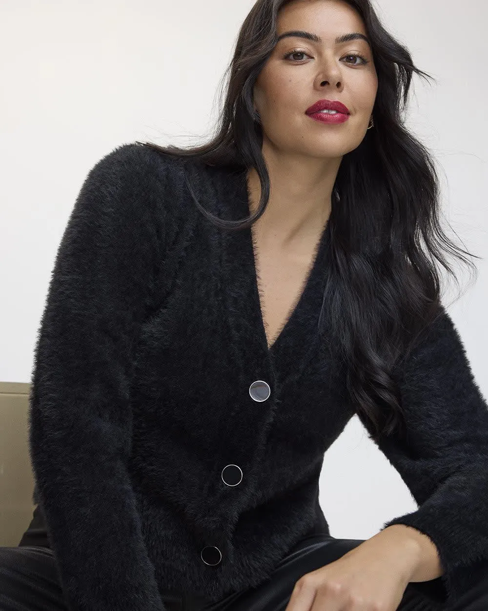 Long-Sleeve V-Neck Cardigan sold by Reitmans