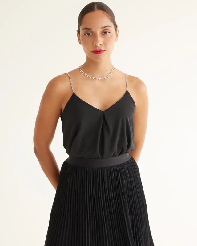 V-Neck Tank with Jewelled Straps sold by Reitmans