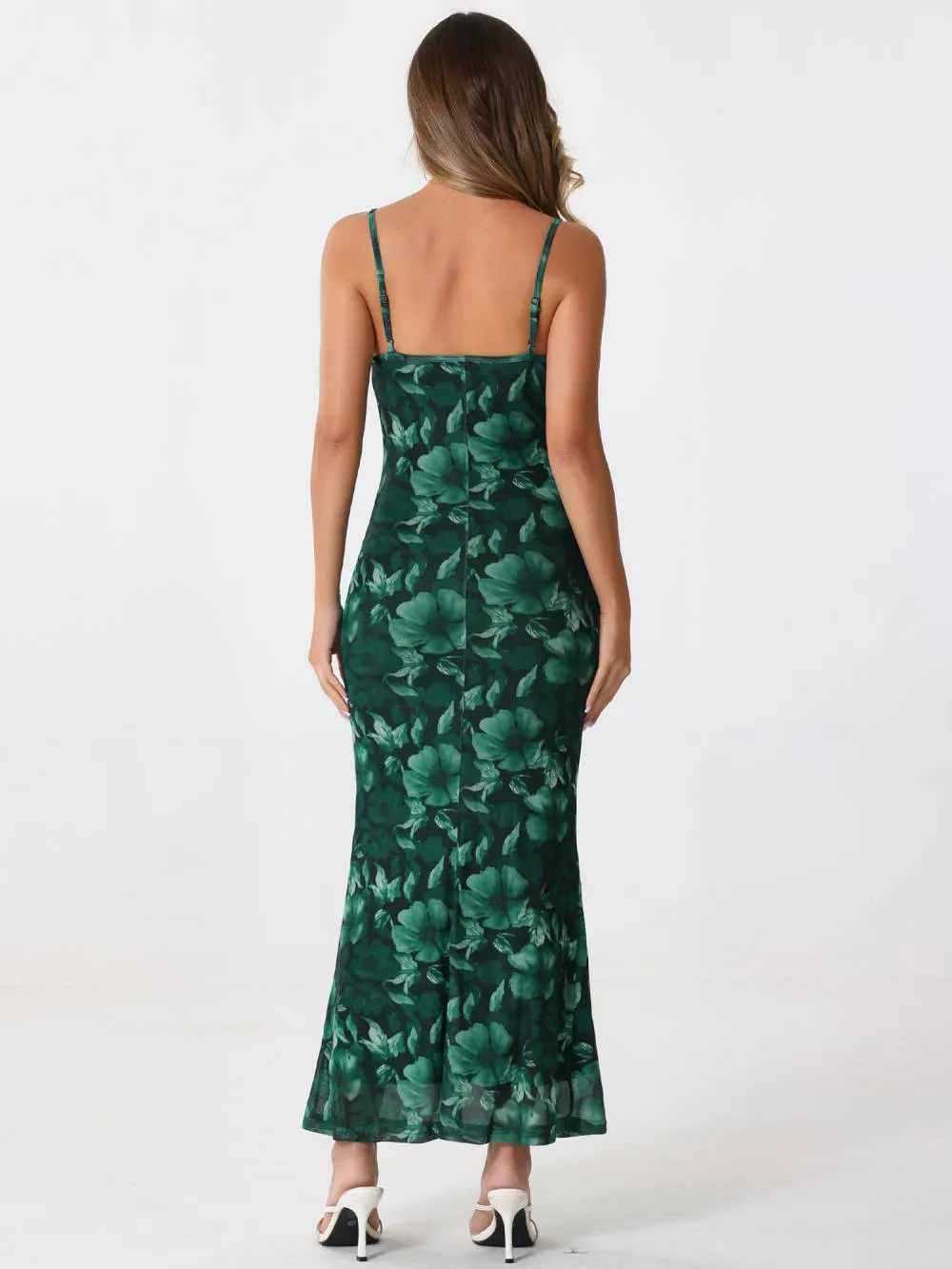 Allegra K - Mesh Floral Sleeveless Bodycon Maxi Dress sold by Reitmans product image thumbnail 4