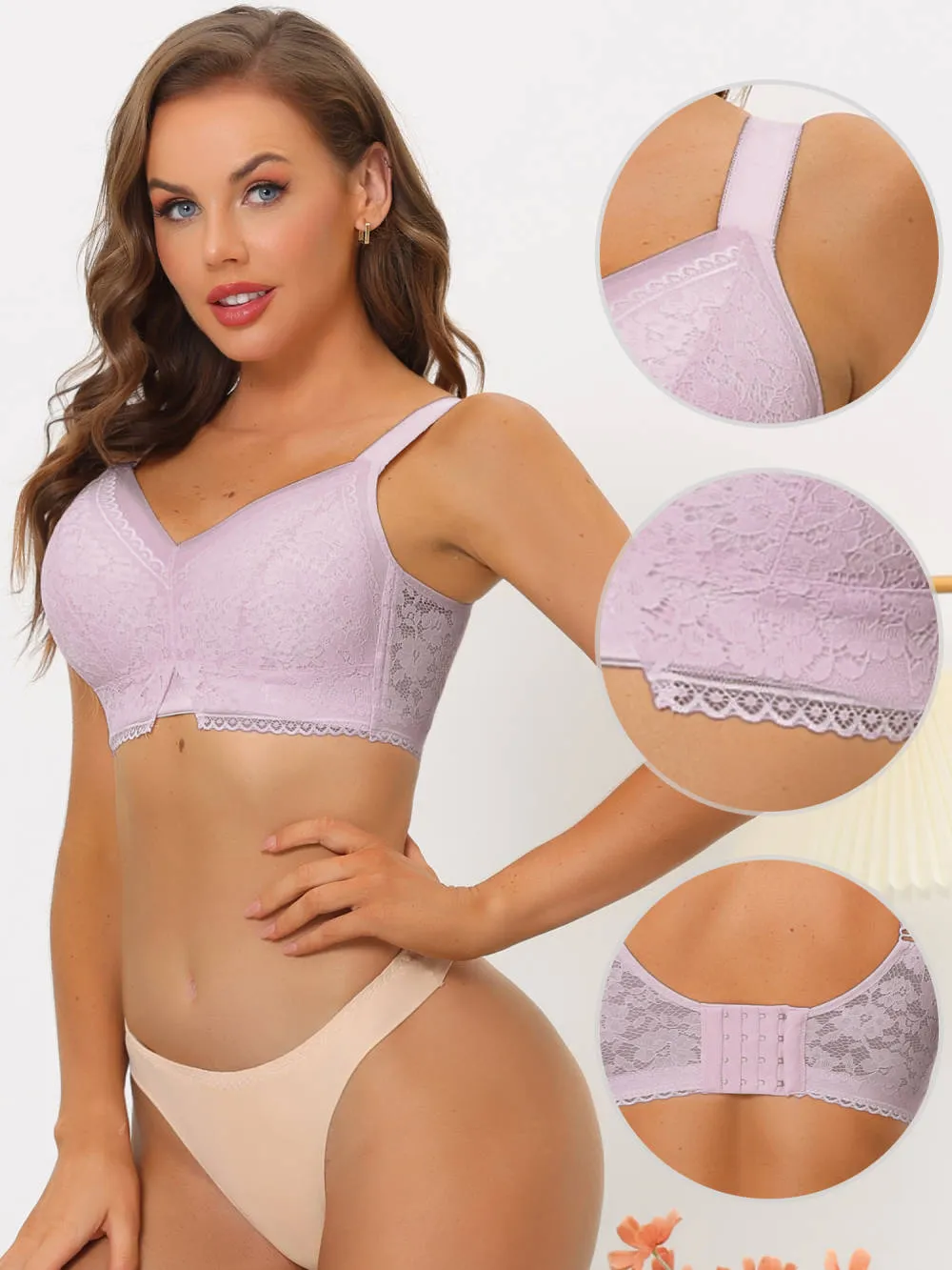 Allegra K - U Back Wireless Lace Bras Pack, Light Purple sold by Reitmans product image thumbnail 3