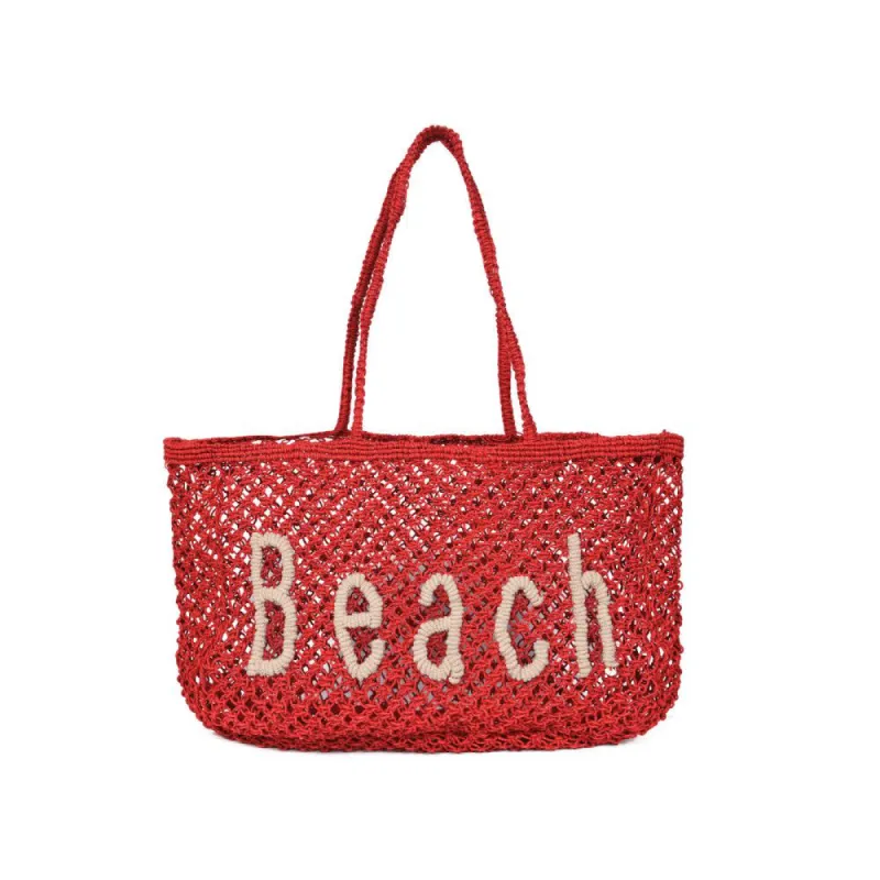 Aaron Leather Goods- Woven Jute Tote Bag - Beach sold by Reitmans