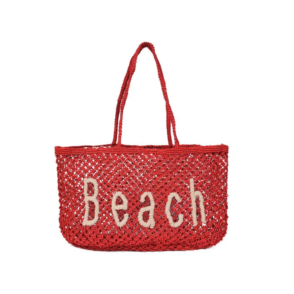 Aaron Leather Goods- Woven Jute Tote Bag - Beach sold by Reitmans