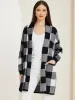 INSPIRE CHIC - Plaid Open Front Sweater Cardigan sold by Reitmans