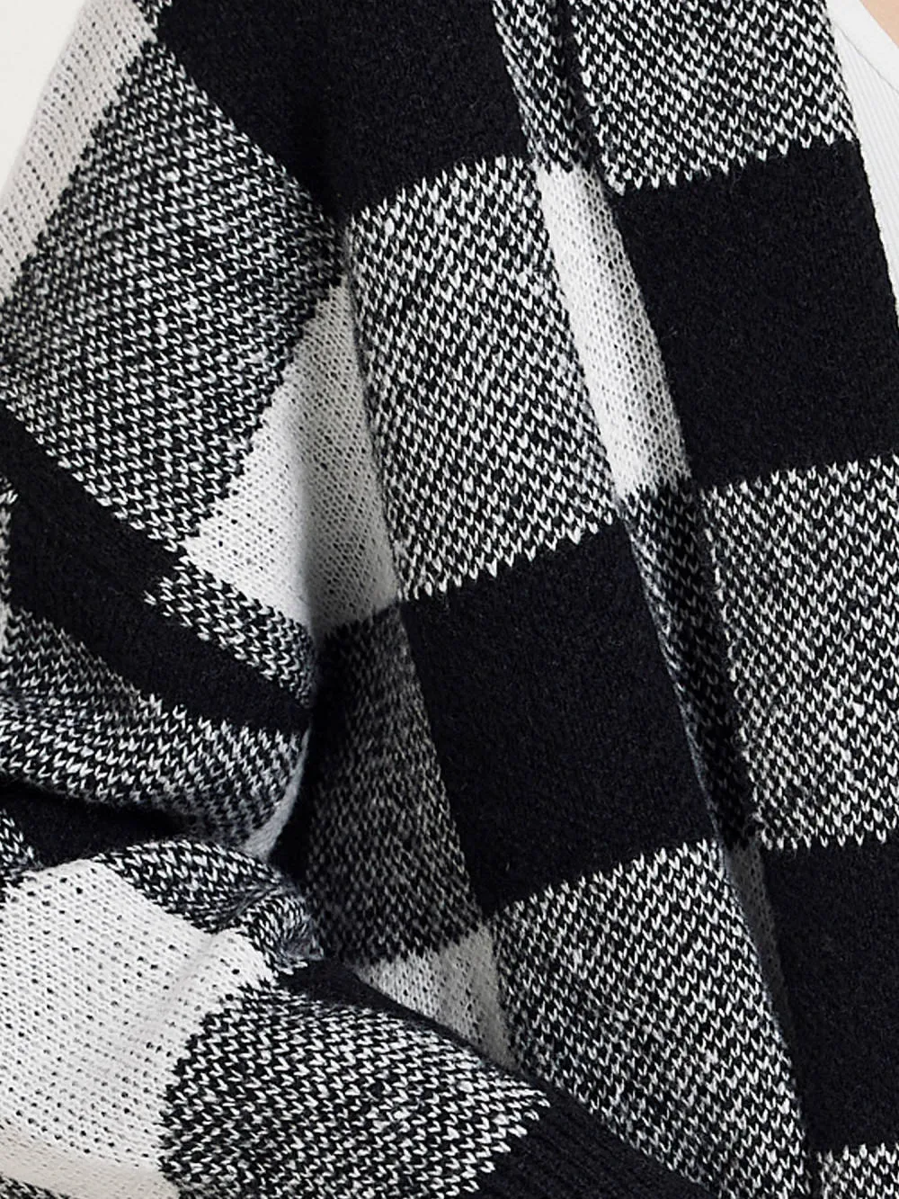 INSPIRE CHIC - Plaid Open Front Sweater Cardigan sold by Reitmans product image thumbnail 5