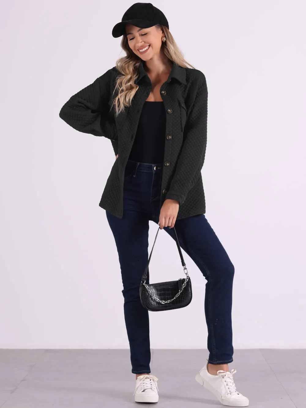 Allegra K - Winter Loose Button Down Collar Jacket sold by Reitmans product image thumbnail 2