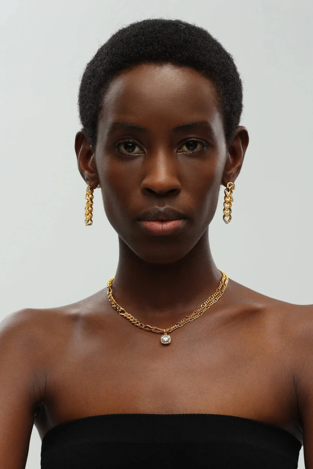 Classicharms-Gold Double Layered Solitaire Zirconia Pendant Necklace sold by Reitmans product image thumbnail 2