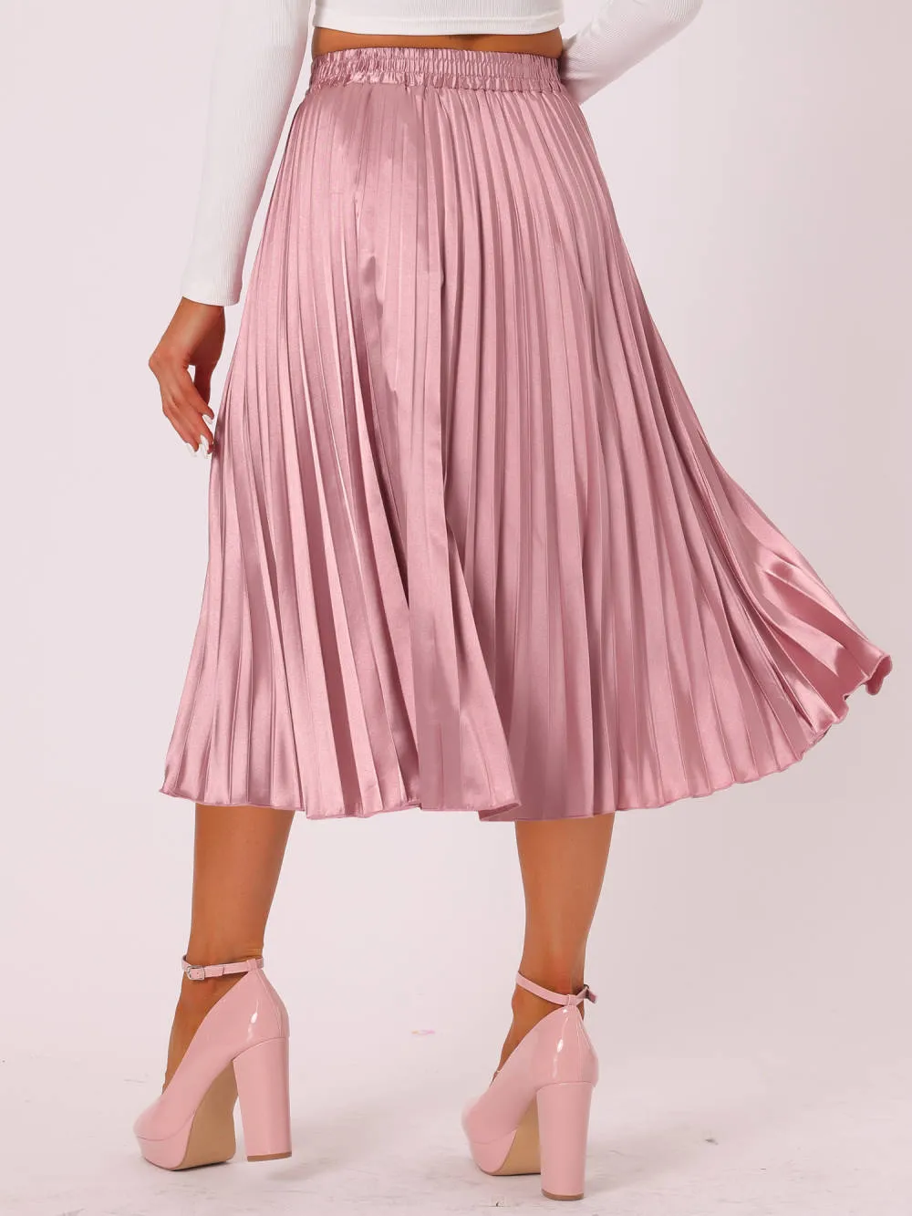 Allegra K - Elastic Waist Accordion Pleated Midi Skirt sold by Reitmans product image thumbnail 4
