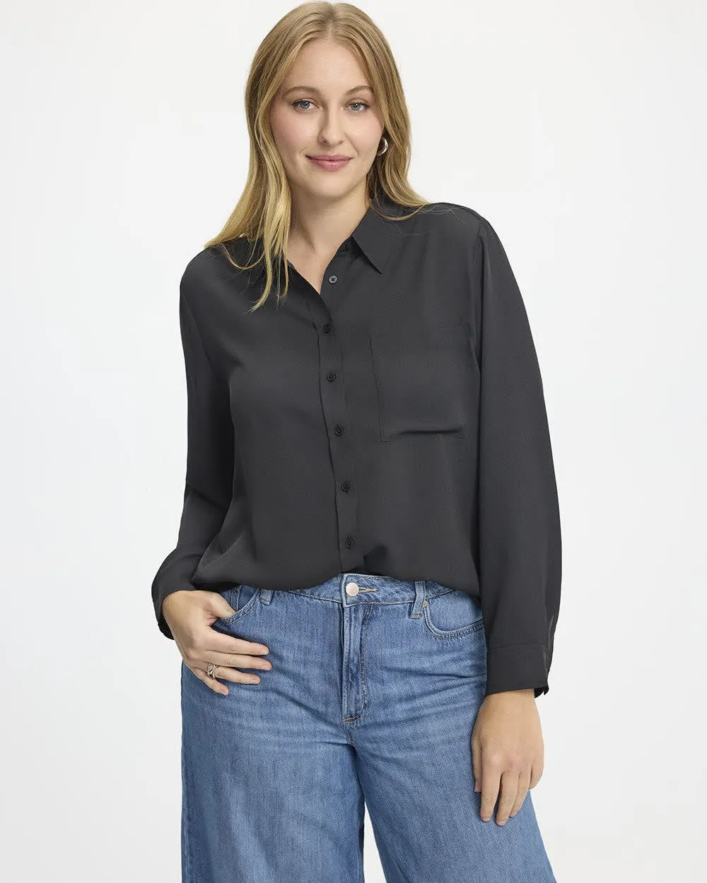 Long-Sleeve Blouse - R Essentials sold by Reitmans